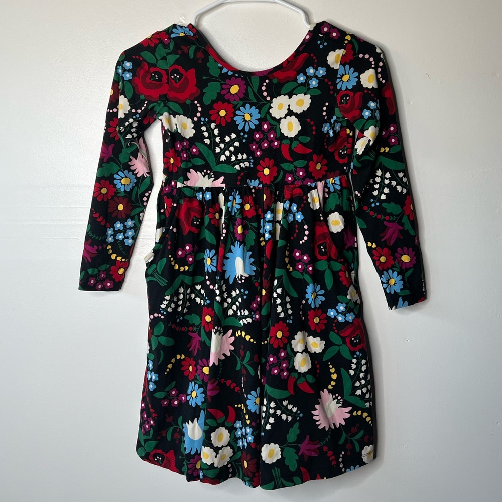 Hanna Andersson Long Sleeve Floral Skater Dress, 8